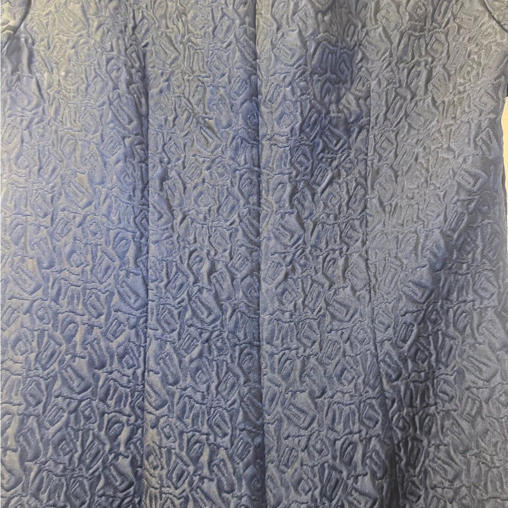 'S MaxMara Modern Brocade Jacquard Shift Little Black Dress with Sleeves Size 4 - Picture 6 of 9